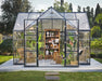 Canopia Chalet 12' x 10' Greenhouse_Grey_Clear_in the garden