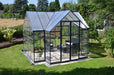 Canopia Chalet 12' x 10' Greenhouse Grey_Clear_with chairs and sofa