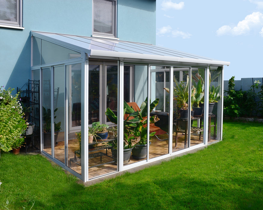 a product image of the Canopia SanRemo Patio Enclosure - White