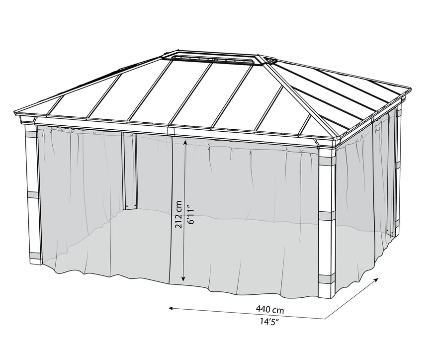 Canopia_Garden_Gazebos_Dallas_4900_Netting_Dimensions