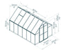 Canopia_Greenhouses_Essence_8x12_Silver_Dimensions