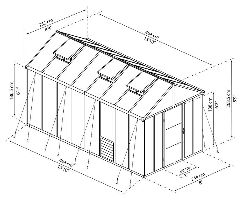 Canopia_Greenhouses_Glory_Anchoringkit_8x16_Dimensions