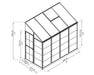 Canopia_Greenhouses_LeanTo_8x4_Hybrid_Dimensions