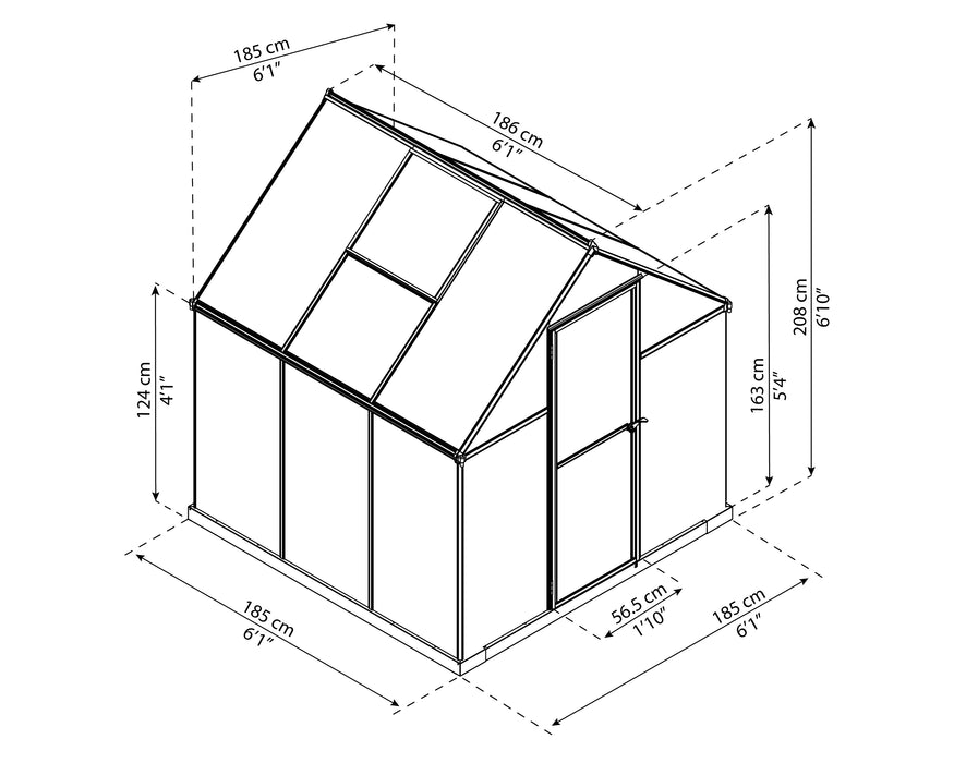 Canopia_Greenhouses_Mythos_6X6_Dimensions