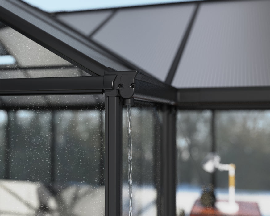 Canopia_Greenhouses_Triomphe_Black_Clear_Gutter