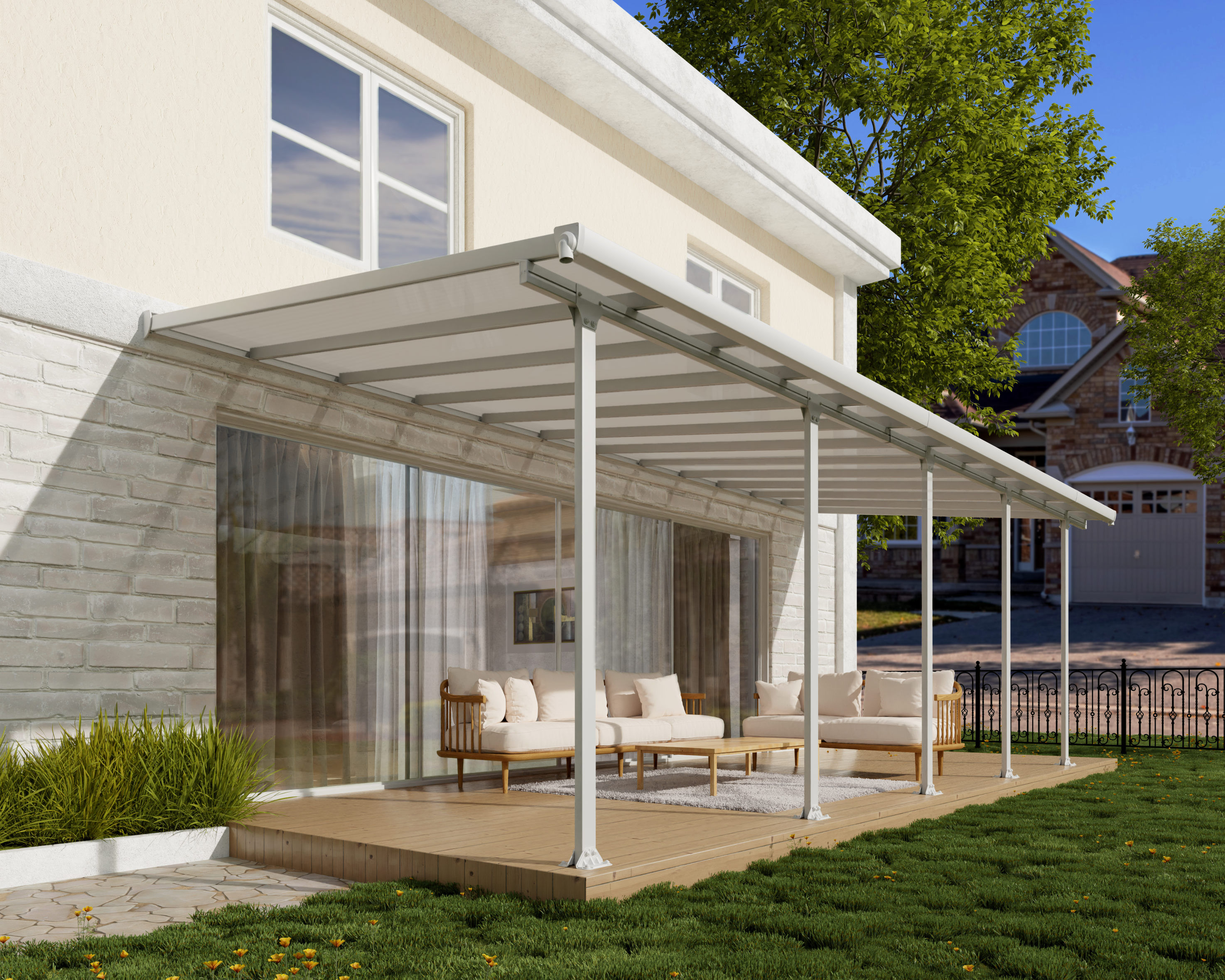 Canopia Feria 10' Patio Cover in White - UV Protection & Elegance ...