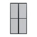 Front view of the screen door for the Canopia SanRemo Patio Enclosure, presenting the gray frame and mesh design.