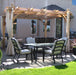 Cedar Pergola with outdoor living area