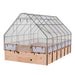 An Outdoor Living Today Garden in a box | 8 x 12 with Greenhouse, with a wooden frame and netting.