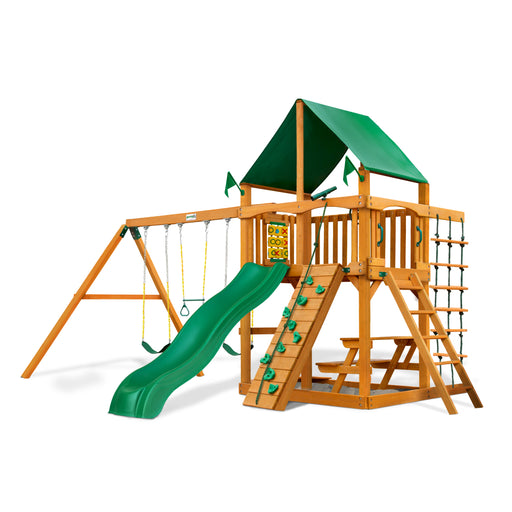 Outdoor Chateau Swing Set without kids in a studio