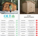 Comparison chart highlighting the features of SpaceMaster 6x4 sheds compared to other manufacturers, focusing on wood species and sustainability.