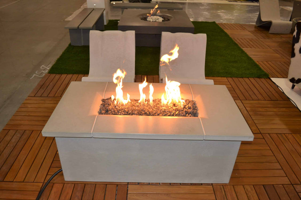 Sleek Solus Firetable centerpiece in a contemporary lounge setup, perfect for social gatherings or tranquil solitude.