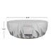 Dimensional image showing the size of the Real Flame Riverside Fire Bowl Cover A539