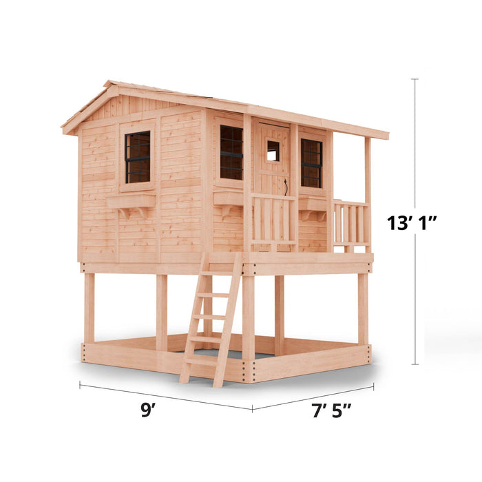 specs of Cozy Cabin Playhouse Kit 7×9 