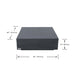 Top view showing the dimensions of the Elementi Colorado Slate Black Large Square Coffee Table.