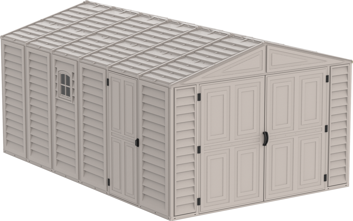 Duramax Outdoor Vinyl Garage 10 ft w/ Foundation Kit in Multiple
