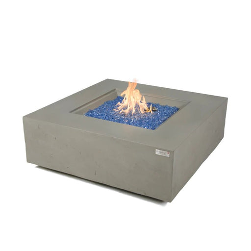 Elementi Plus Capertee Square Concrete Fire Pit Table with fire glass