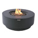 Elementi Plus Nimes Round Concrete Fire Pit Table with glass fire