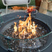 Nimes Round Concrete Fire Pit Table with wind screen