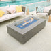 Rectangular Concrete Fire Pit Table with wind screen