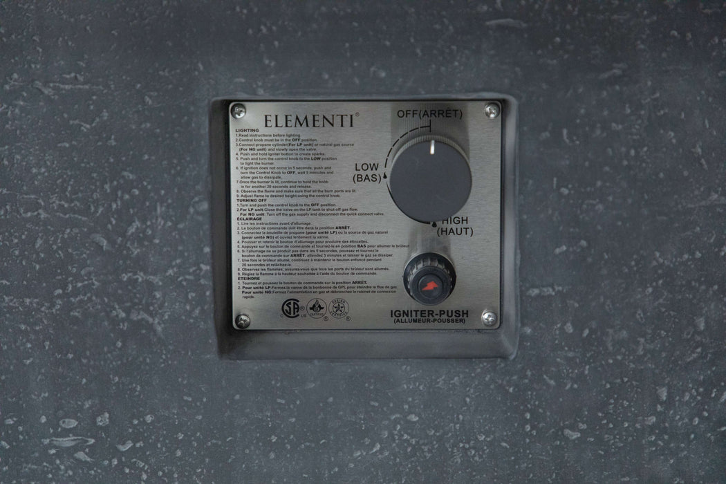 Elementi Montreal Bar Table Dark Gray Control Panel