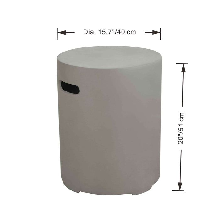 Elementi Plus Colosseo Fire Pit Table  Tank cover