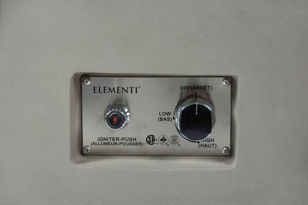 Elementi Plus Colosseo Fire Pit Table  control panel