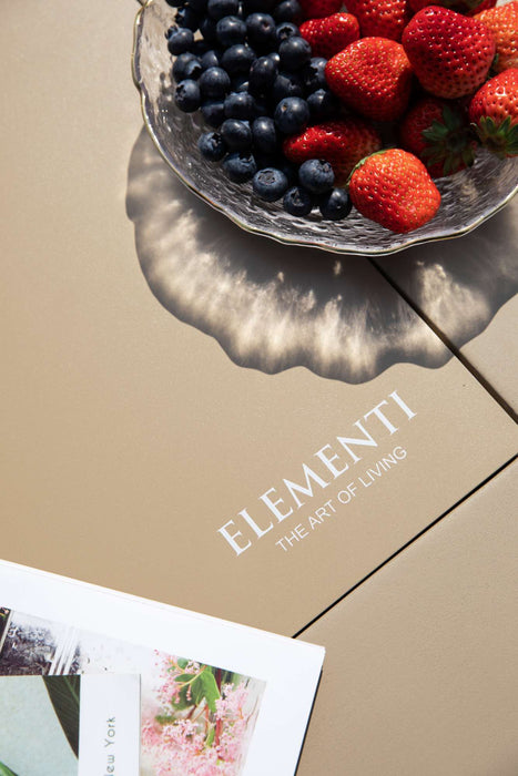 Elementi Plus Label with a bowl of fruits