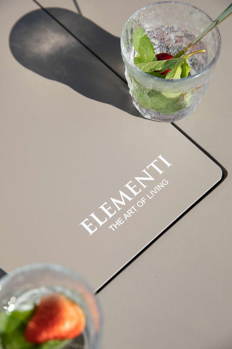 Elementi Plus surface label on Lucerne Fire Pit Table