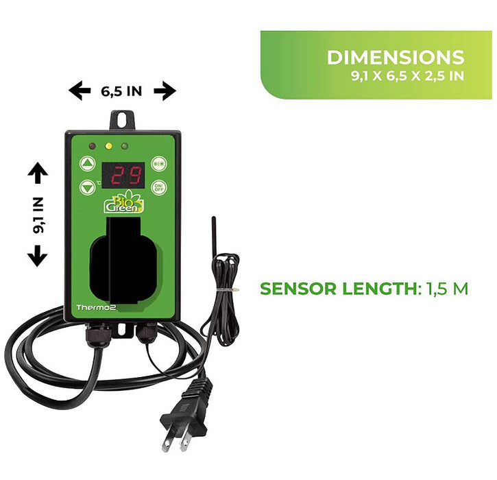 Exaco Bio Green Thermostat dimensions