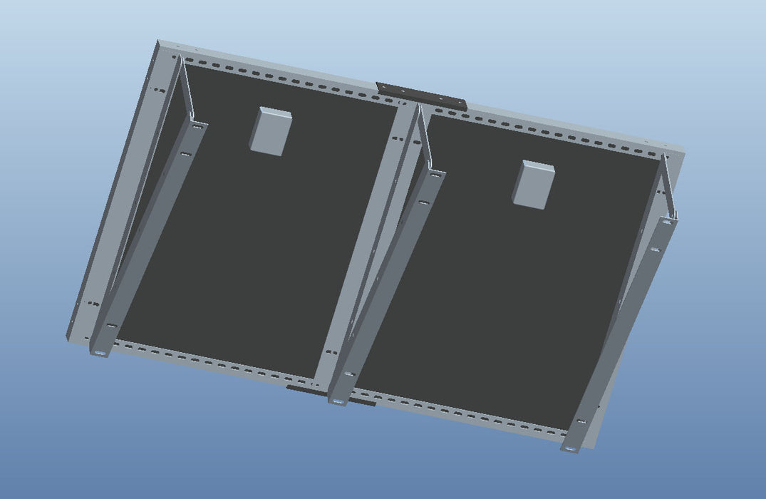 Rendered image of the back of the Exaco Solar Panel