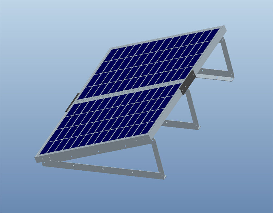 Side view rendered image of the Exaco Solar Panel