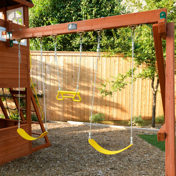 Swing of the wooden playset