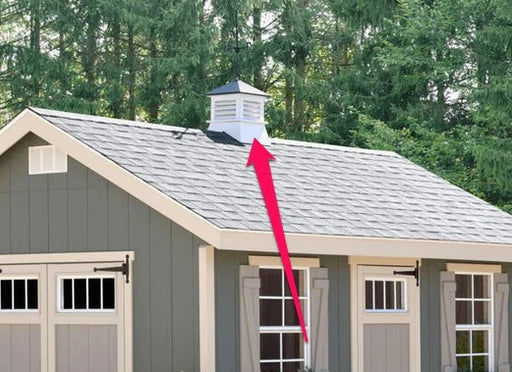 An EZ Fit Storage Shed with Cupola.