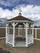 Amish Gazebos 10 Foot Vinyl Gazebo-In-A-Box outside the backyard