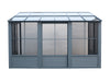 Full view of the Gazebo Penguin Florence with slate polycarbonate roof, displaying the entire structure set against a plain background.