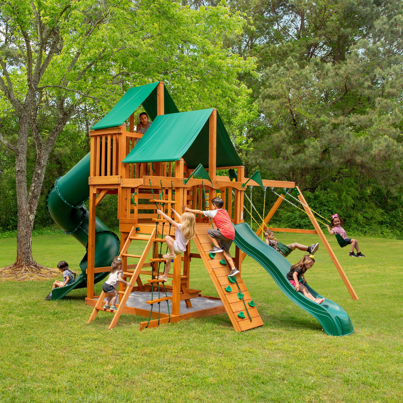 Buy Gorilla Playsets Great Skye I Swing Set Ultimate Kids Playground