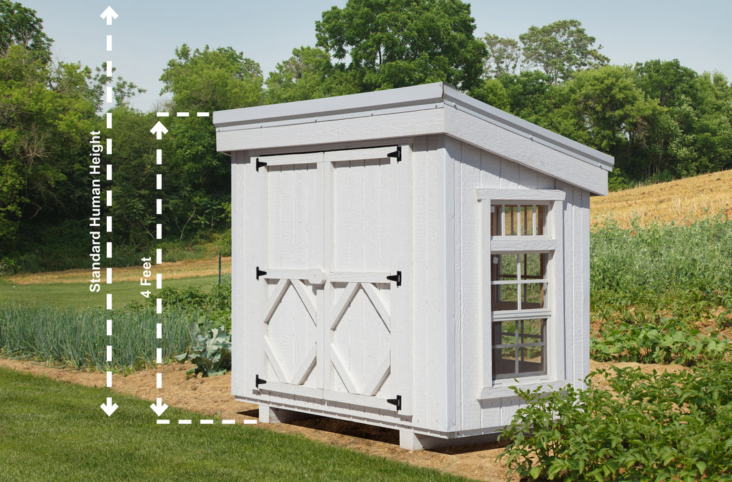 Dimensions of the Petite Greenhouse by Little Cottage Company.