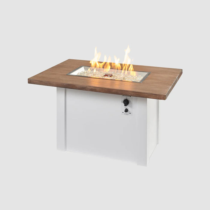 Main product image of the Fire Pit Table with flames, showcasing the overall design and ambiance.