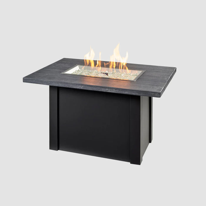 Main product image of the Fire Pit Table with flames, showcasing the overall design and ambiance.