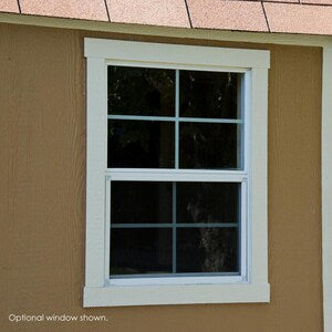 Handy Home Briarwood Wood Shed White Window 