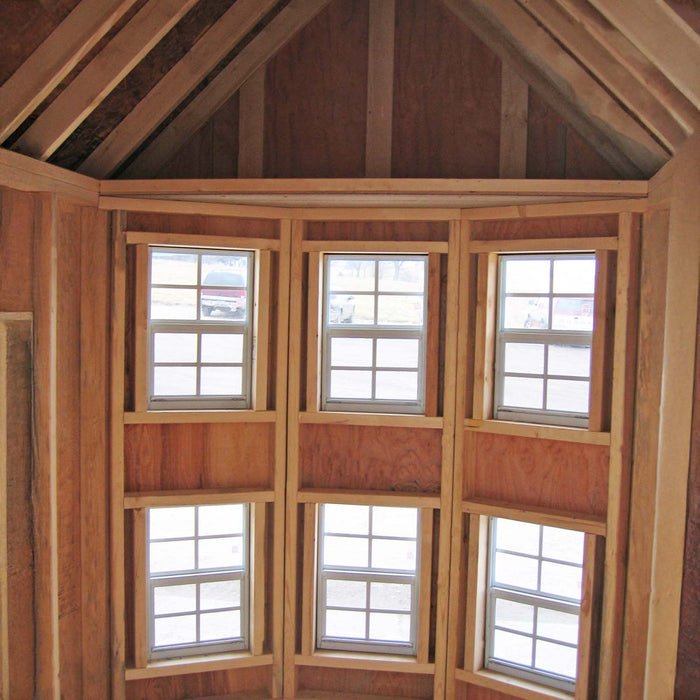 Interior view of the windows in Little Cottage Company Sara's Victorian Mansion Playhouse