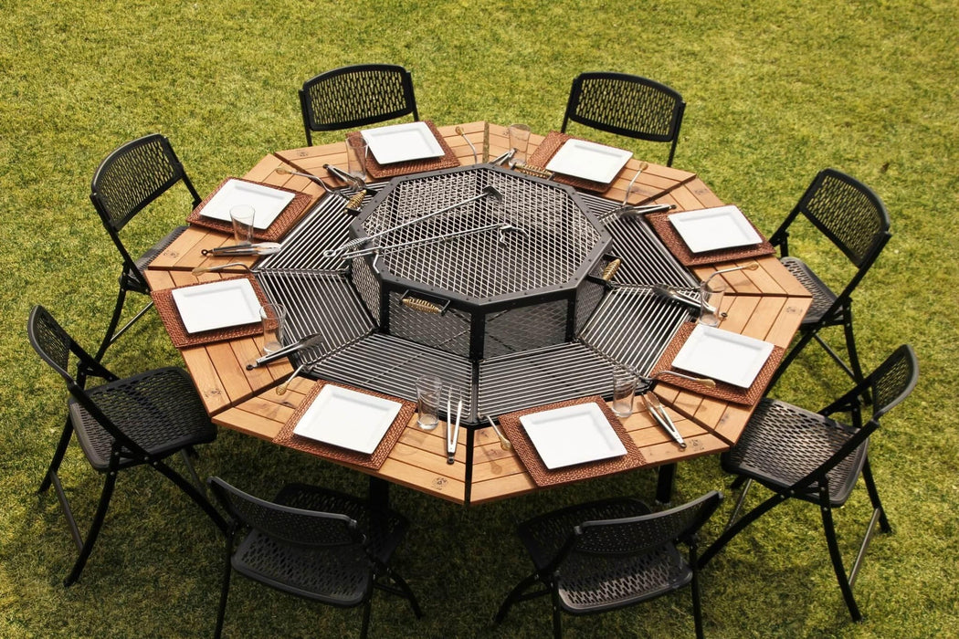 Jag-8 grill with the heavy duty black chairs