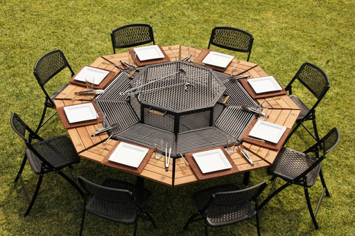 Jag-8 grill with the heavy duty black chairs