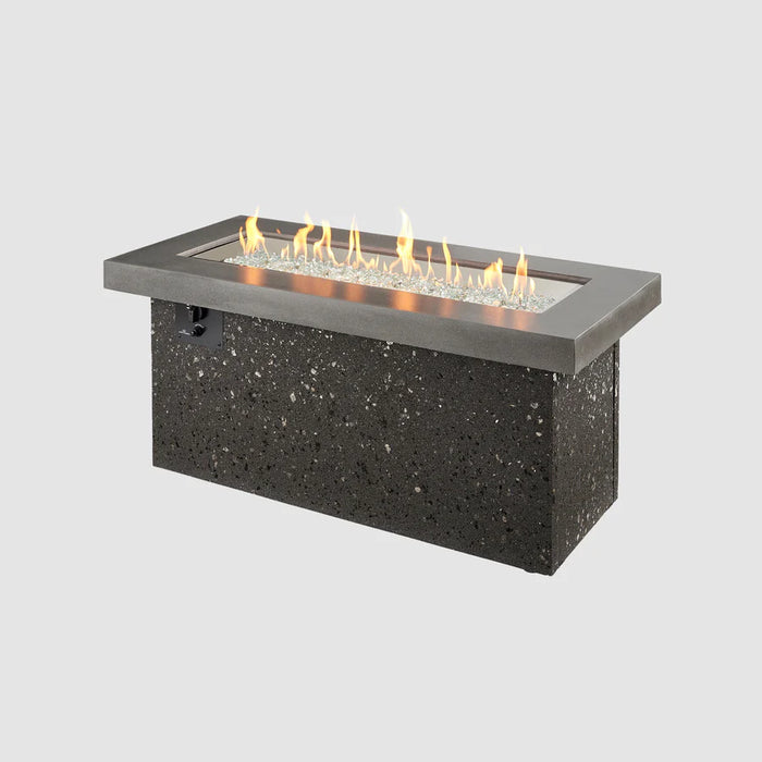 Main product image of the Fire Pit Table with flames, showcasing the overall design and ambiance.