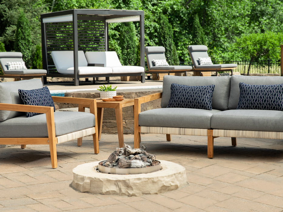 Lakeside furniture set	around a firepit