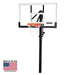 Lifetime Adjustable In-Ground Basketball Hoop with a badge stating "Made in the USA," emphasizing its American manufacturing.