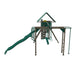 Lifetime 91080 Swing Set showcasing dual slides and climbing feature from a side perspective.