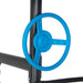 Close-up view of the blue steering wheel accessory on the Lifetime Adventure Tower Playset.