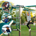 Lifetime Big Stuff Deluxe Swing Set featuring a propeller swing and monkey bars with children playing.